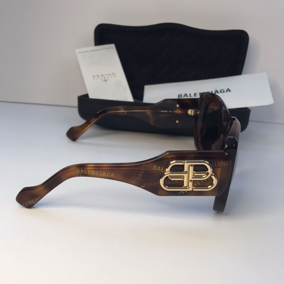 💯 Original  BALENCIAGA BB0069S 007 Oversized  Sunglasses - Picture 7 of 12
